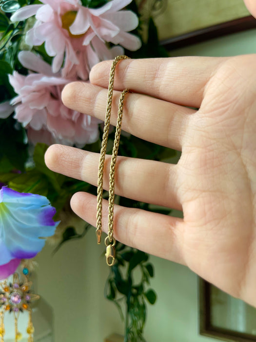 14k Braided Wheat Chain