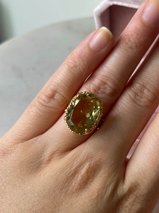 14k 11 Ct. Prasiolite Ring