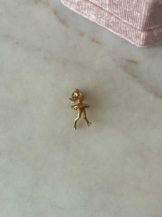 14k Ice Skating Girl Pendant