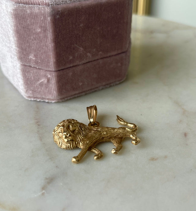 14k Lion Pendant