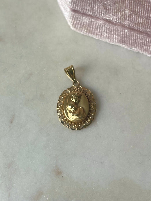 14k Mother Daughter Pendant