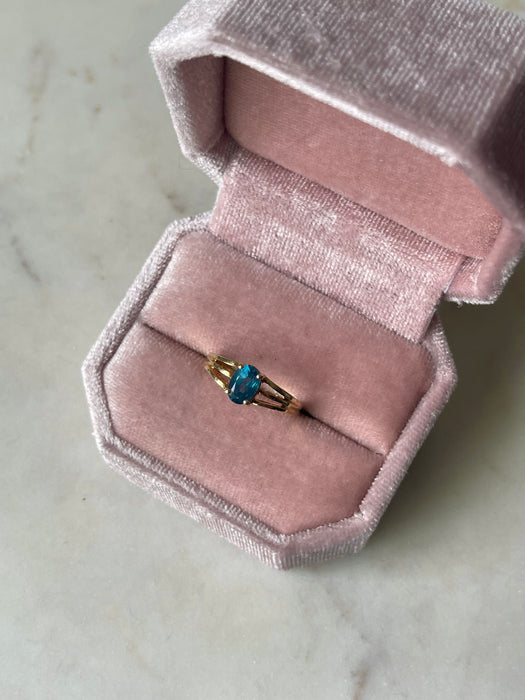 14k Blue Topaz Ring