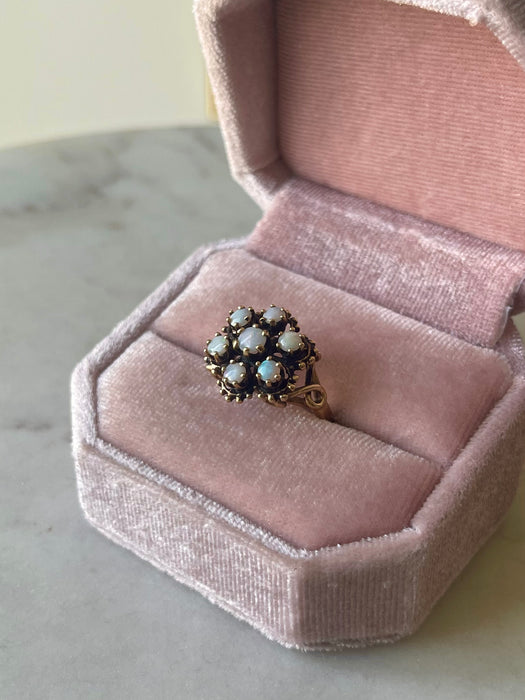 10k Opal Cluster Ring