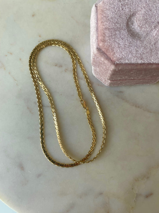 14k Flat Wheat Chain